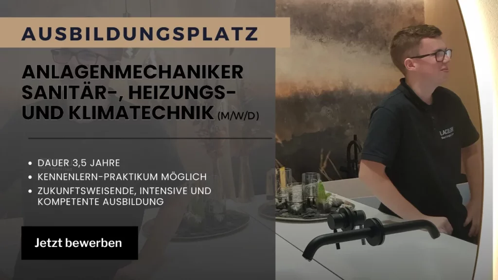 Ab 2027: Ausbildung Anlagenmechaniker/in SHK / Sanitär-, Heizungs- und Klimatechnik (m/w/d) Ab 2026 - Ausbildung Anlagenmechaniker-in SHK (m/w/d)